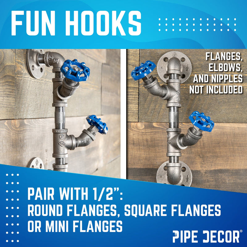 Grifo industrial azul con tapón (paquete de 2)