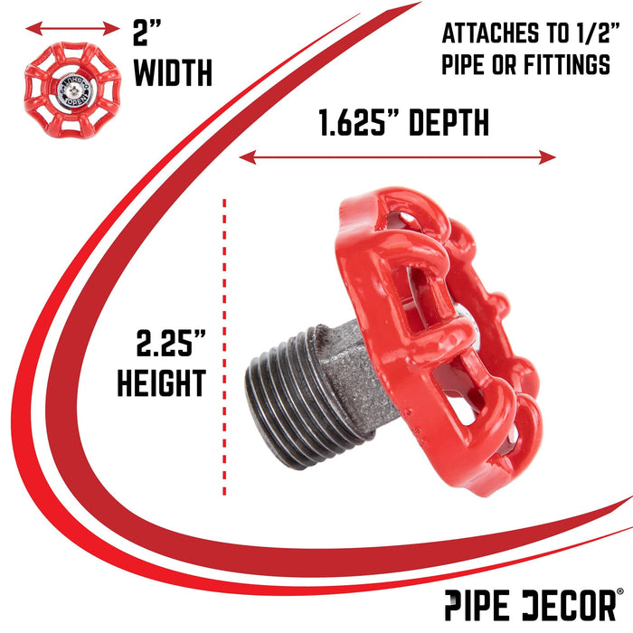 Red Industrial Spigot with Plug (2-Pack)