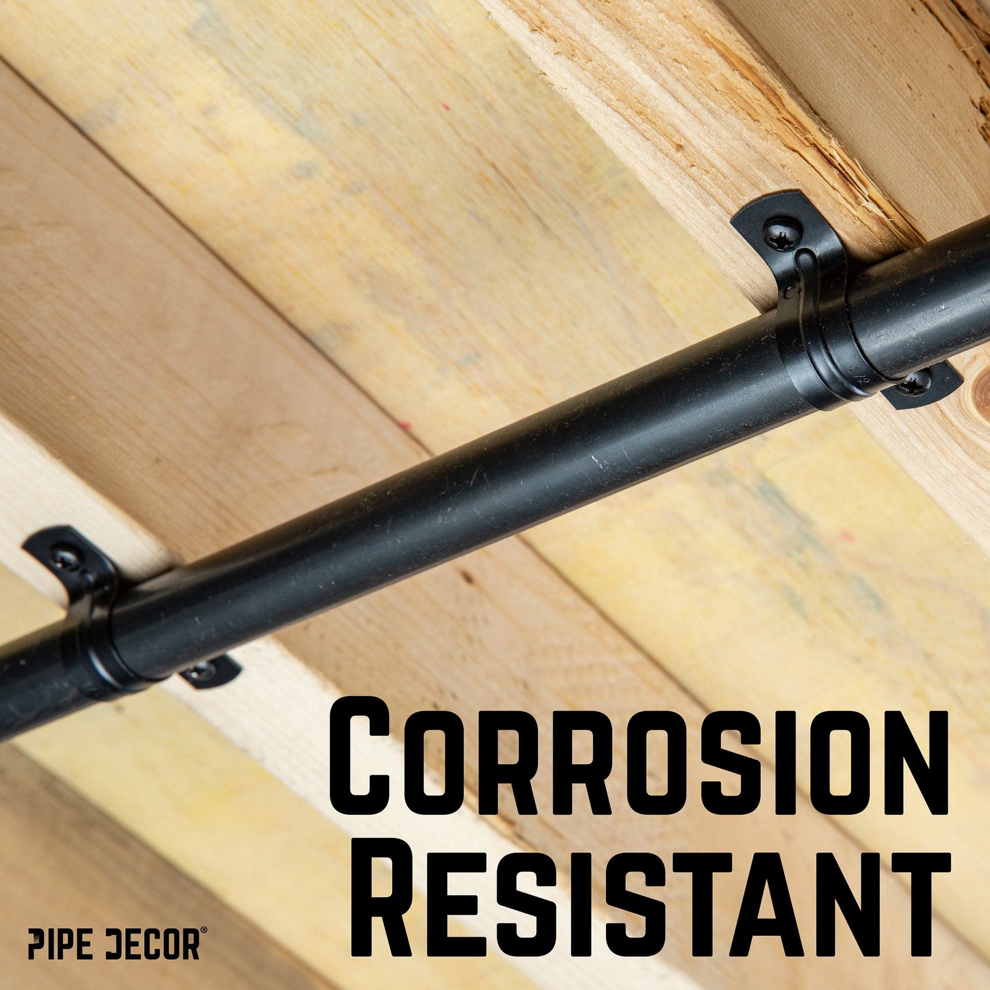 Black Steel Ushaped Pipe Straps for ½” Pipe — PIPE DECOR