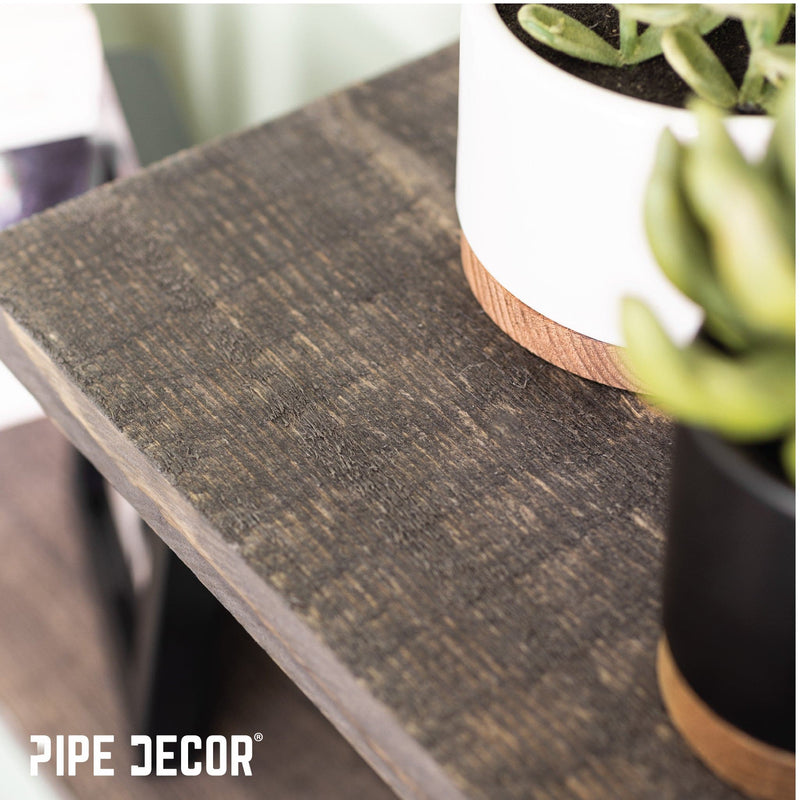 RESTORE Boulder Black 36 in. Wood Shelf (Wood Only)