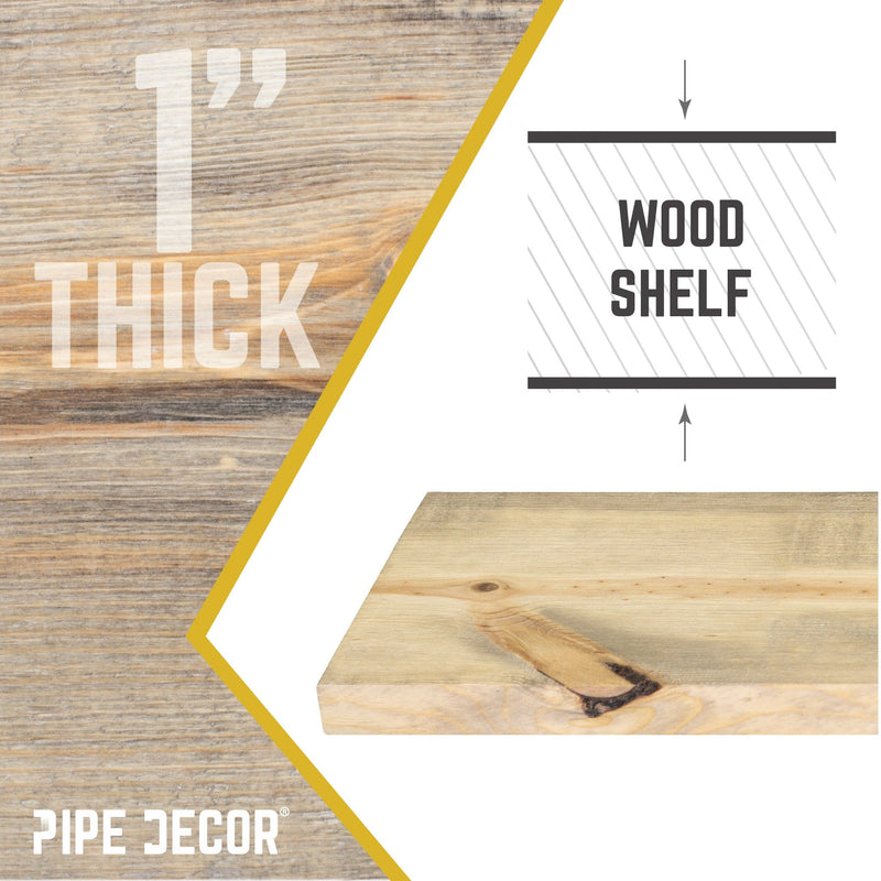 RESTORE Driftwood Tan 36 in. Wood Shelf (Wood Only)