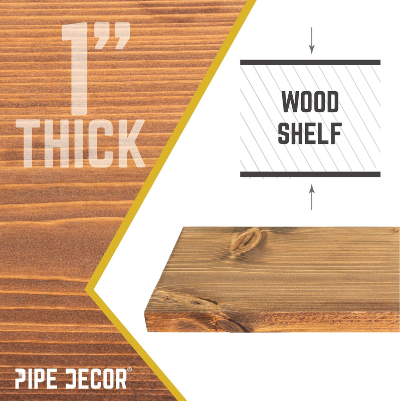 RESTORE Autumn Brown 36 in. Wood Shelf (Wood Only)