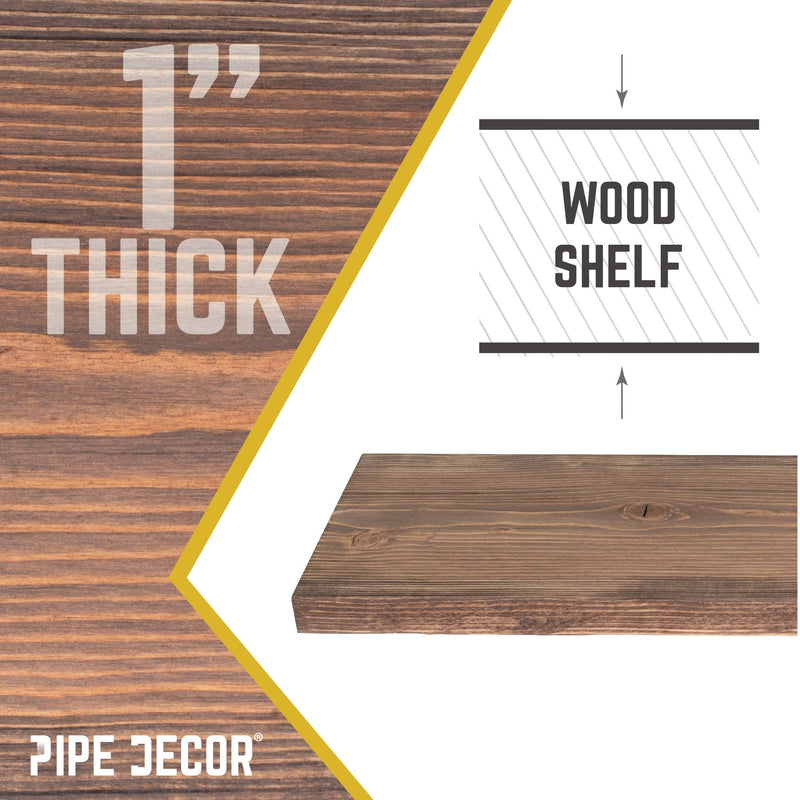 RESTORE Sunset Brown 36 in. Wood Shelf (Wood Only)