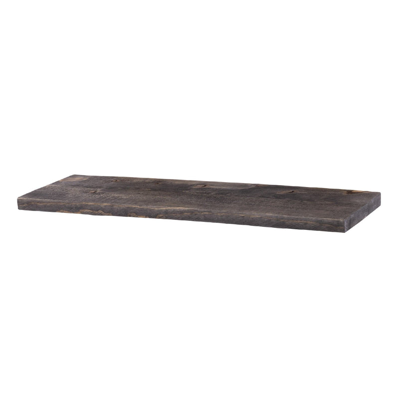 RESTORE Boulder Black 24 in. Wood Shelf (Wood Only)