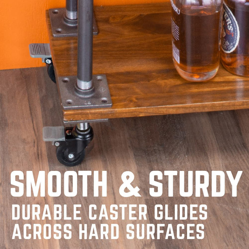 Swivel Caster Wheels for ¾" Pipe (4-Pack)