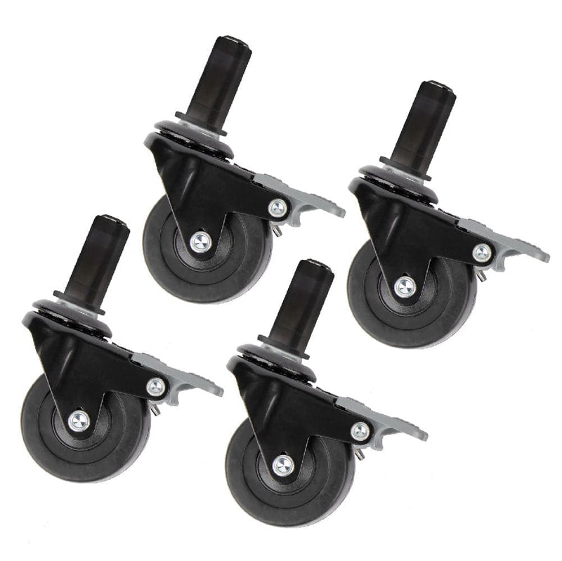 Swivel Caster Wheels for ½" Pipe (4-Pack)