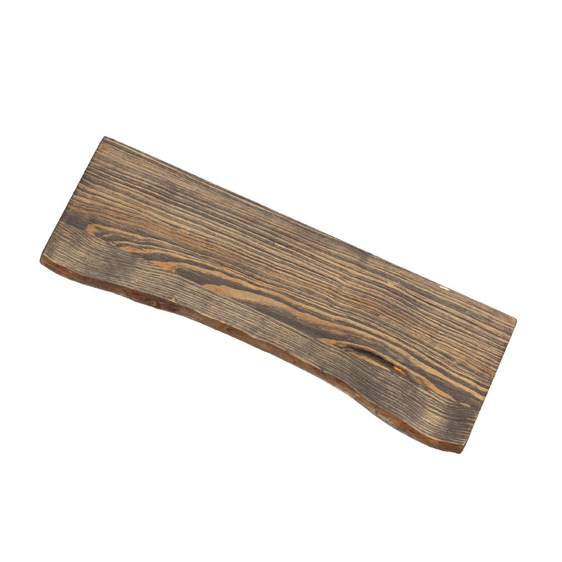RESTORE Boulder Black 24 in. Live Edge Wood Shelf (Wood Only)