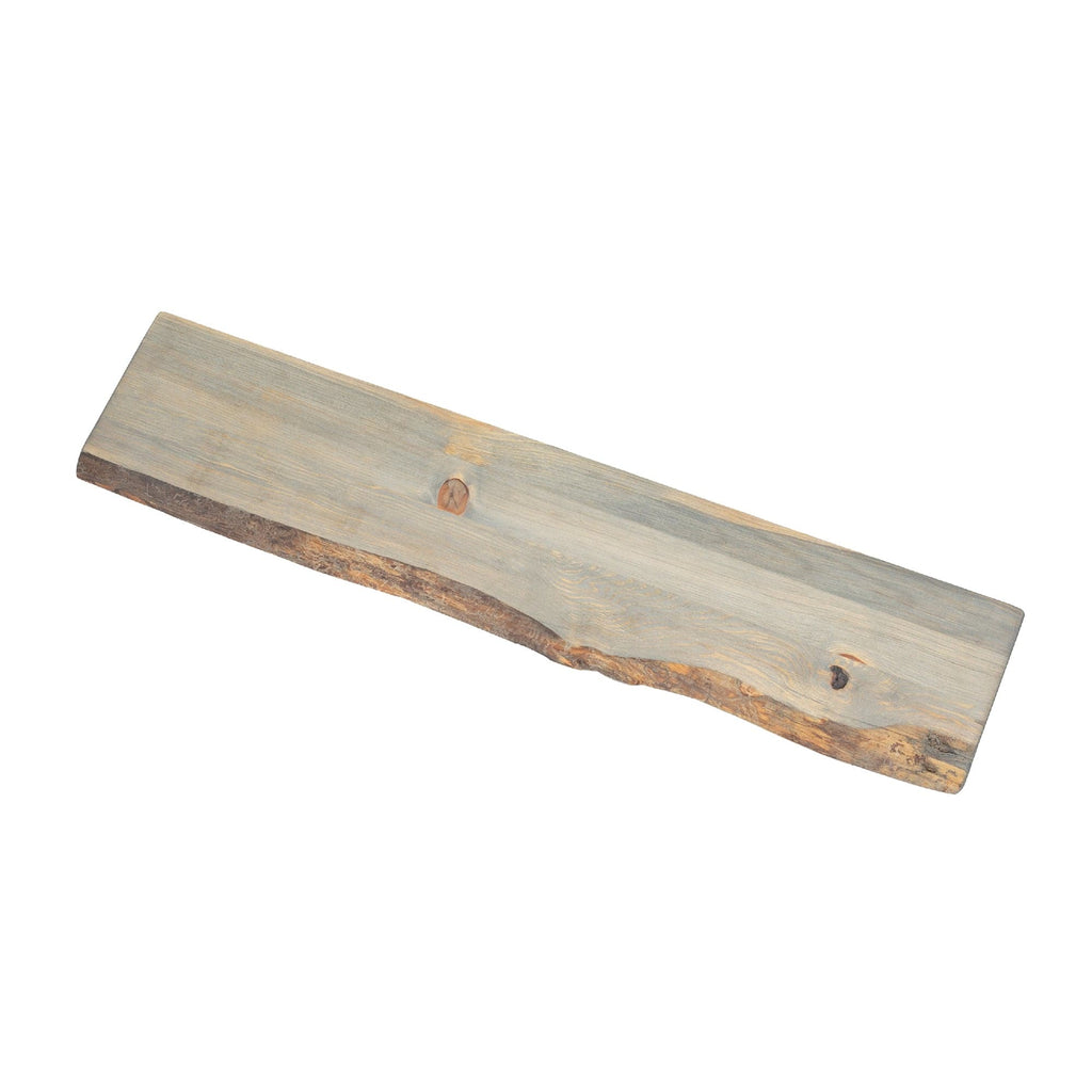 RESTORE Riverstone Grey 36 in. Live Edge Wood Shelf (Wood Only