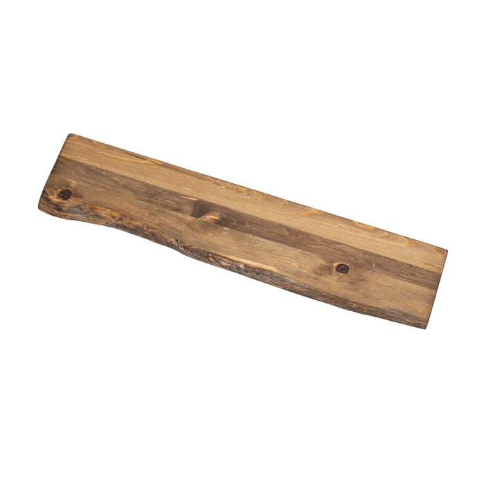 RESTORE Trail Brown 36 in. Live Edge Wood Shelf (Wood Only)