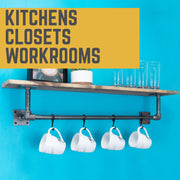 Pipe Hook for 1/2in Black Pipe - Pipe Decor