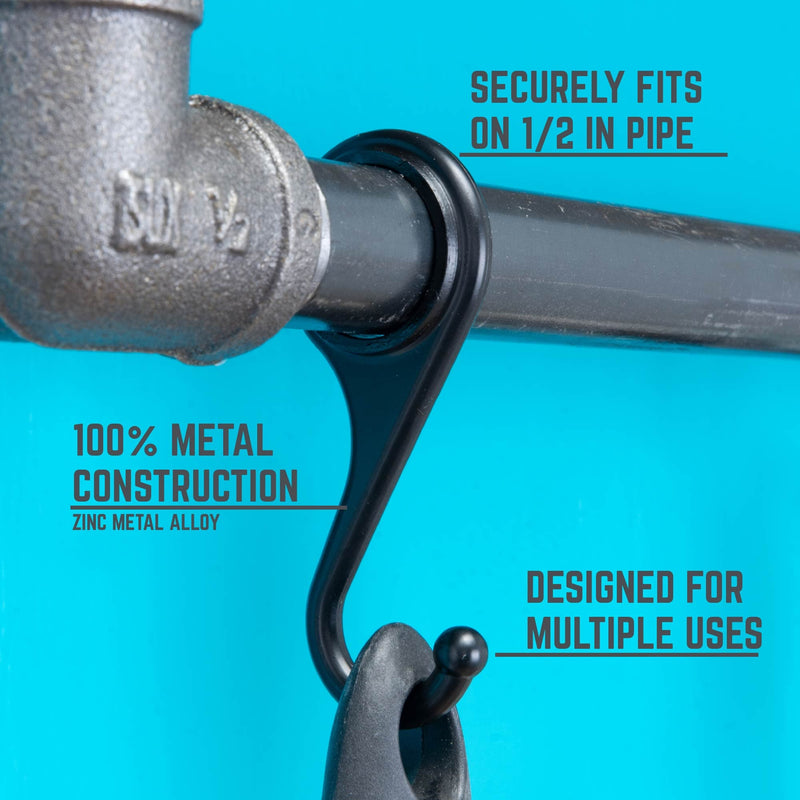 Pipe Hook for 1/2in Black Pipe - Pipe Decor