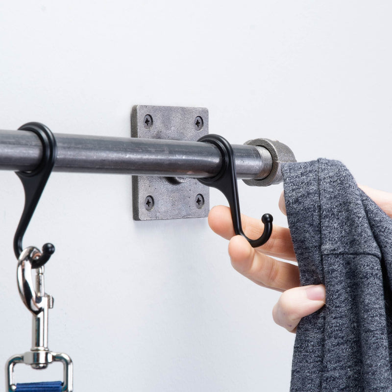 Pipe Hook for 1/2in Black Pipe - Pipe Decor