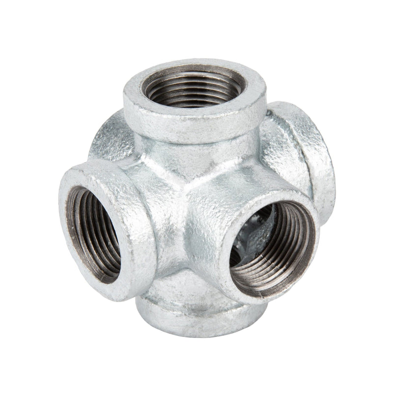 1/2 in. Galvanized 6-Way Fitting