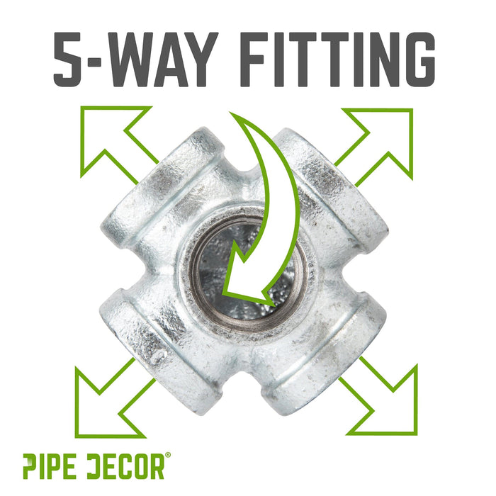 1 in. Galvanized 5-Way Fitting