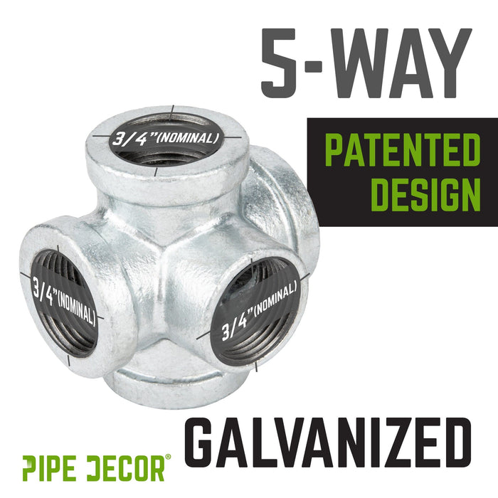 3/4 in. Galvanized 5-Way Fitting