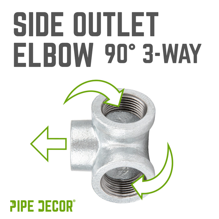 1 in. Galvanized Side Outlet Elbow