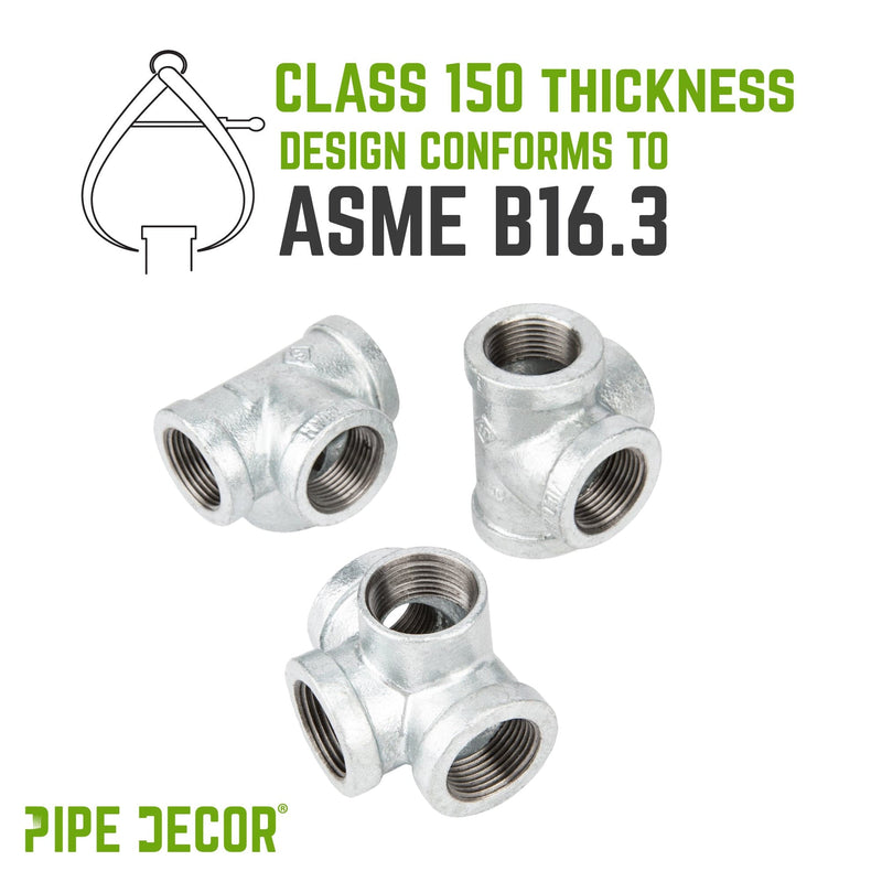 Conexión en T de salida lateral de hierro galvanizado de 1 pulg.