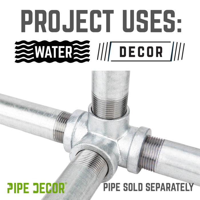 Pipe Decor Galvanized 4 Way Fitting can be used for Plumbing quality.