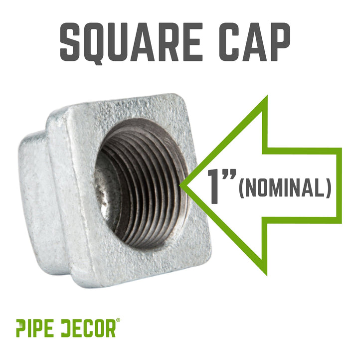 1 in. Galvanized Square Cap