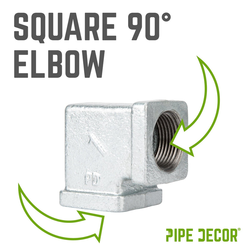 1 in. Galvanized Square 90 Degree Elbow