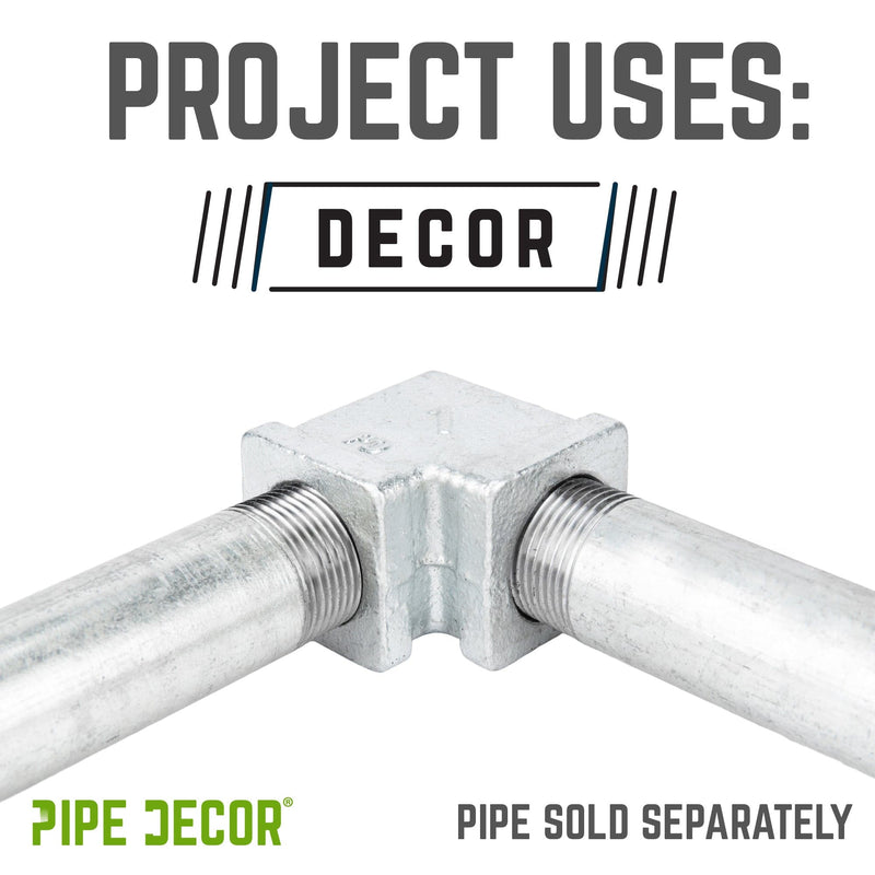 1 in. Galvanized Square 90 Degree Elbow