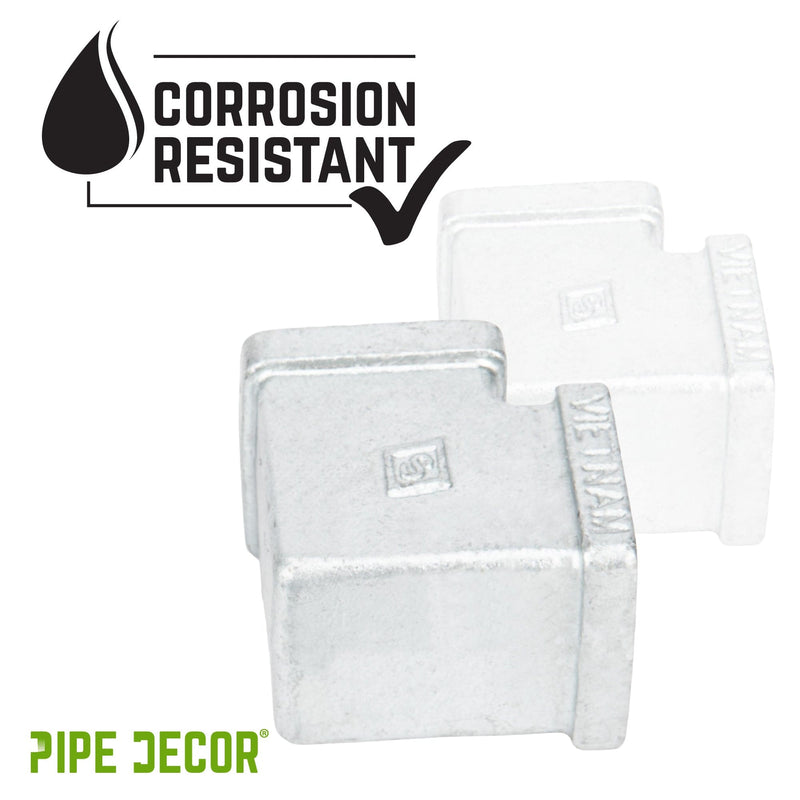 1/2 in. Galvanized Square 90 Degree Elbow