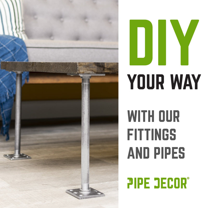 Bride de plancher carrée galvanisée de 1 po