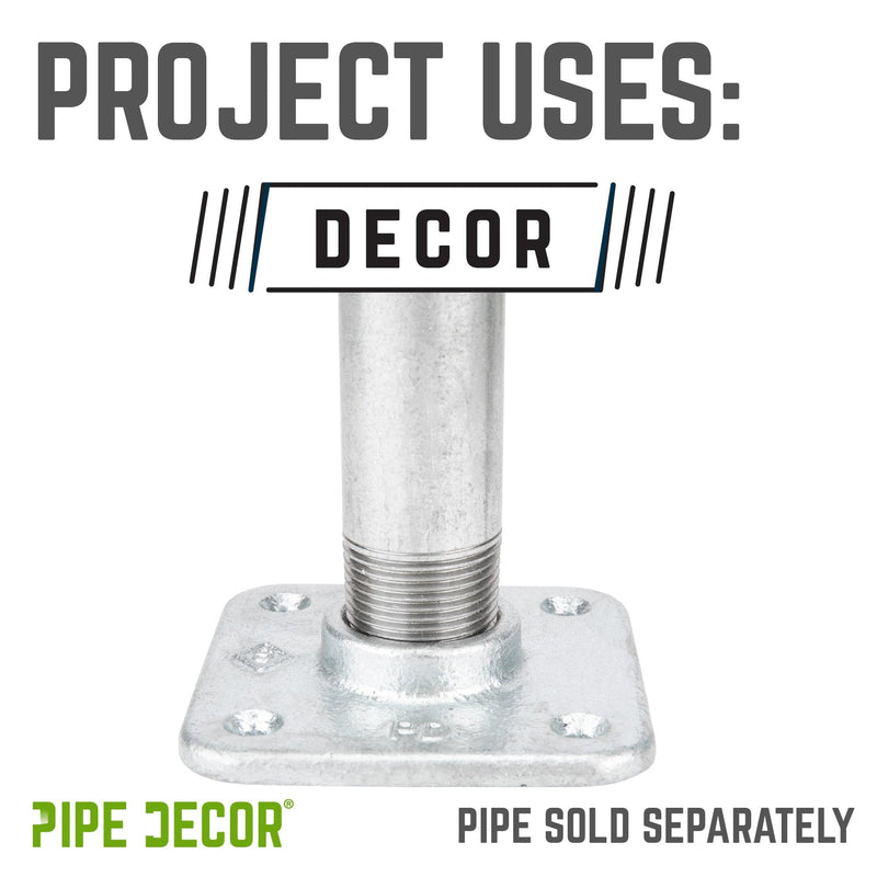 Bride de plancher carrée galvanisée de 1 po