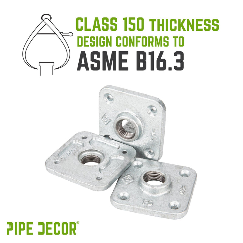 1/2 in. Galvanized Square Floor Flange