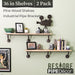 Restore Driftwood Tan 36 in. Shelves with Angled Brackets - Pipe Decor