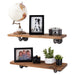 Restore Autumn Brown 24 in. Shelves with L-Shaped Brackets - Pipe Decor