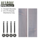 Restore Riverstone Grey 24 in. Shelves with Straight Brackets - Pipe Decor