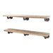 Restore Driftwood Tan 36 in. Shelves with L-Shaped Brackets - Pipe Decor