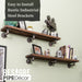 Restore Trail Brown 36 in. Shelves with L-Shaped Brackets - Pipe Decor