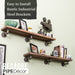 Restore Sunset Brown 36 in. Shelves with L-Shaped Brackets - Pipe Decor