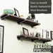 Restore Boulder Black 36 in. Shelves with Straight Brackets - Pipe Decor