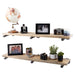 Restore Driftwood Tan 36 in. Shelves with Straight Brackets - Pipe Decor