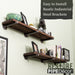Restore Trail Brown 36 in. Shelves with Straight Brackets - Pipe Decor