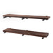 Restore Trail Brown 36 in. Shelves with Straight Brackets - Pipe Decor