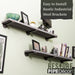 Restore Riverstone Grey 36 in. Shelves with Straight Brackets - Pipe Decor