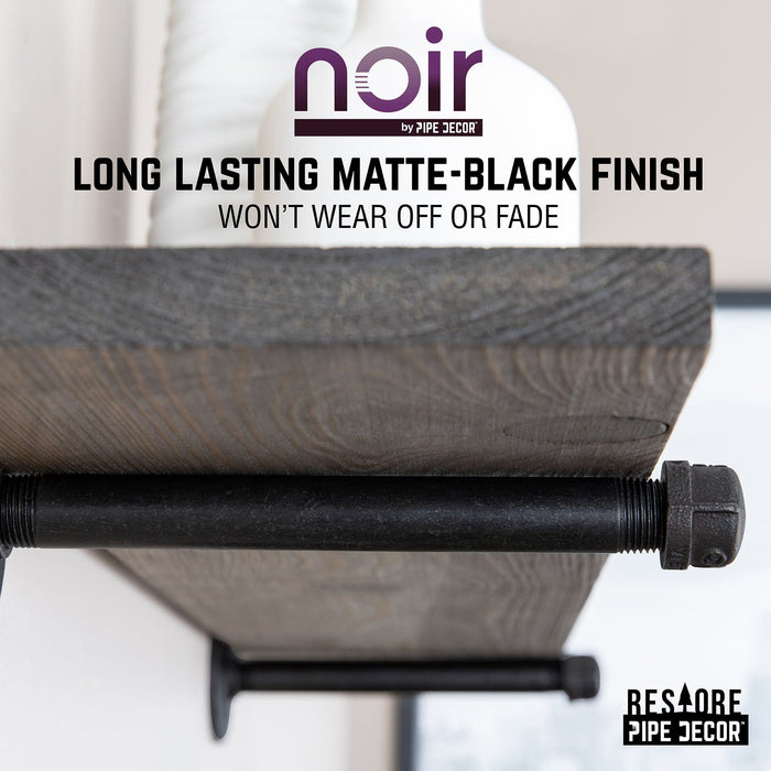 Pipe Decor Product Image Long Lasting Matte-Black Finish Won't Wear off or Fade