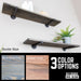 Pipe Decor Shelf 3 Wood Color Options Boulder Black, Riverstone Grey and Sunset Cedar