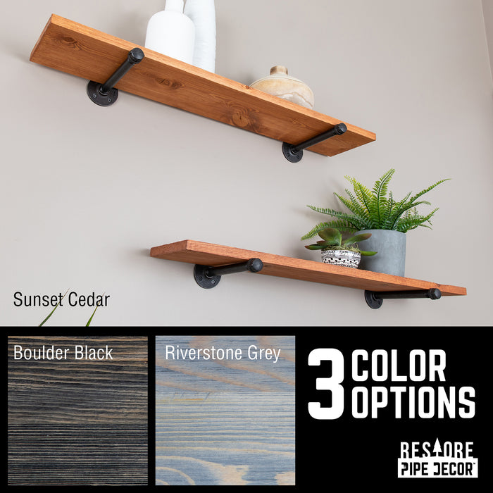 Pipe Decor Shelf 3 Color Options