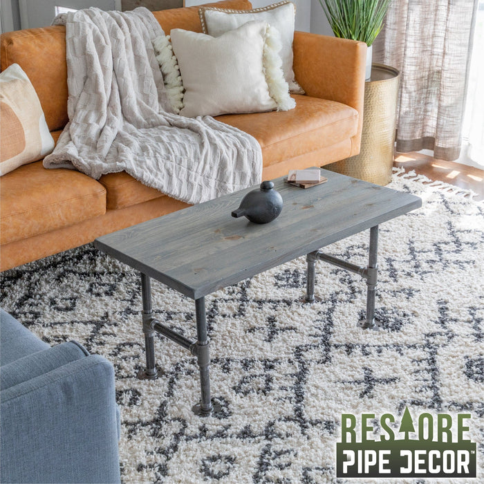 RESTORE Riverstone Grey Solid Wood Coffee Table