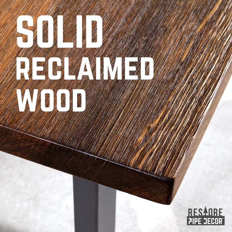 Skyline Boulder Black Solid Wood Coffee Table with 12 in. Landscape Legs