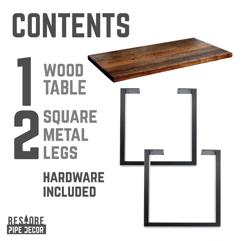 Skyline Boulder Black Solid Wood Coffee Table with 18 in. Landscape Legs