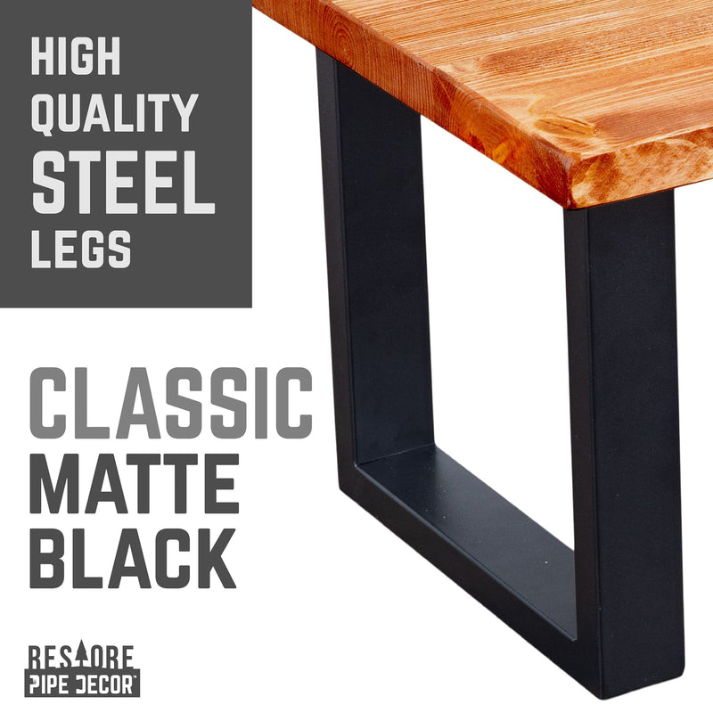 Skyline Sunset Cedar Solid Wood Coffee Table with 12 in. Landscape Legs