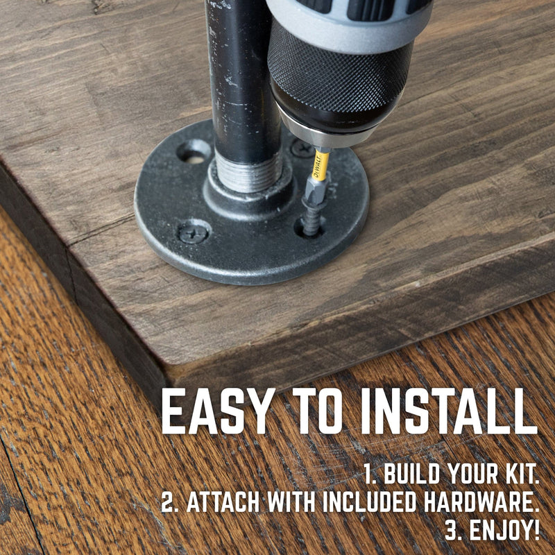 RESTORE Escritorio de oficina Boulder de madera maciza negra