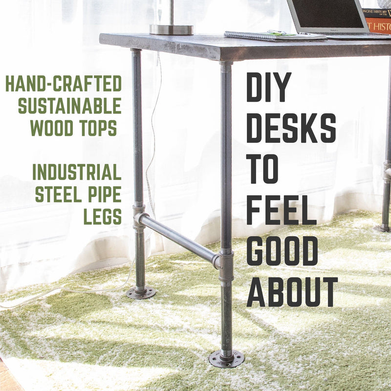 RESTORE Escritorio de oficina de madera maciza Trail Brown