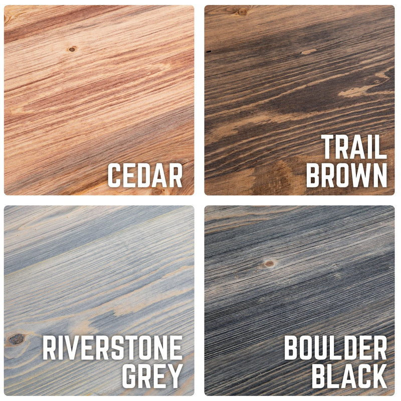 RESTAURAR Escritorio de oficina de madera maciza gris Riverstone